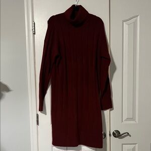 Style & Co Dark Red Knit Dress